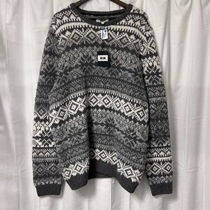 NWT Joseph Abboud Men's Country Club Sweater Gray Wool Blend Money Luxury 3XLT